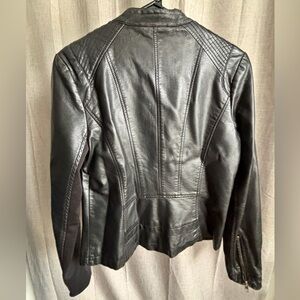 Black (faux) Leather Motorcycle Jacket